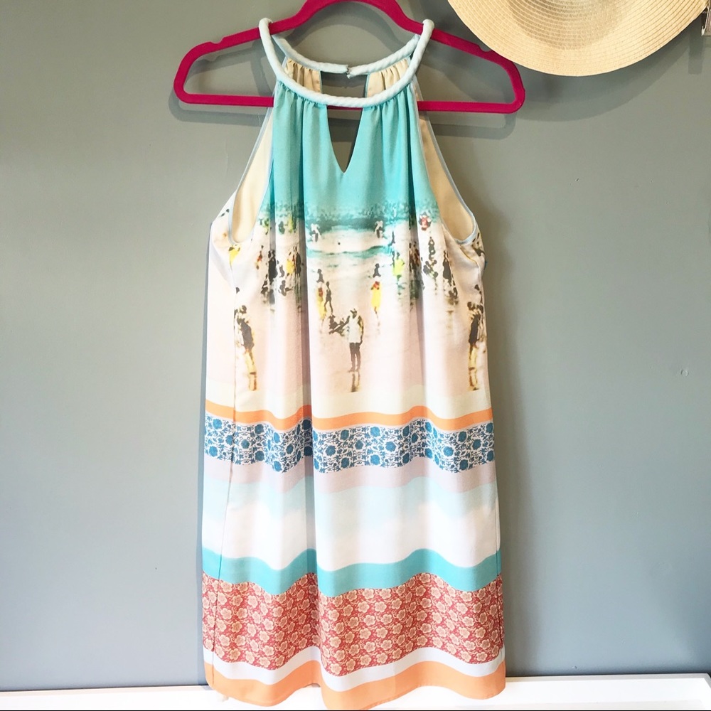 Anthropologie Dream Daily Inkjet Halter Dress - Picture 3 of 12
